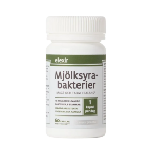 mjölksyrabakterier 60 kapslar elexir pharma